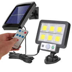 Lampa solarna LED 72 + pilot z czujnikiem ruchu i zmierzchu