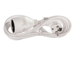 Przedłużacz 1-gniazdo z/u 2m /H05VV-F 3x1/ biały P0112