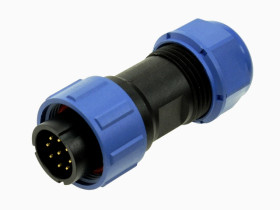 Wtyk; SP1710/P9-1N; 9 torów; proste; lutowany; 0,75mm2; 6-10mm; SP17; na przewód; IP68; 5A; 400V; Weipu; RoHS