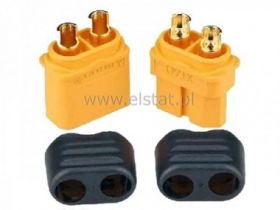 Wtyk i gniazdo XT60+ - złącze prądowe + osłona 60A