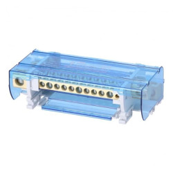 Blok rozdzielczy modułowy Listwa łączeniowa 4x12 160A na szynę DIN TH35 4x (1x 10-50mm2 + 3x 10-35mm2 + 7x 2,5-25mm2 + 1x 2,5-6m