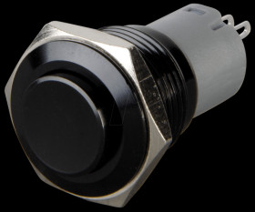 LAS2GQG-11-N-A Pushbutton, round, 16 mm, 3 A 250 V, black