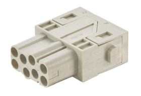 Moduł złączy dużej mocy 8-pinowe HARTING 16A Żeński Wciskane