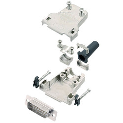 Encitech 6355-8044-02 DTZF15 D-Sub Pin Strip set 15 Pins Solder Bucket