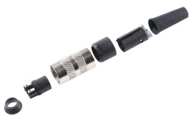 Złącze wielostykowe przemysłowe 5-pinowe M16 Montaż na kablu Gniazdo binder