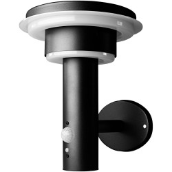 LEDVANCE 4058075392724 Endura Style Solar Double Circle Wall Sensor Blk Warm WH