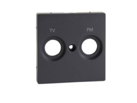 MERTEN SYSTEM M Płytka czołowa oznaczona FM+TV do gniazd antenowych antracyt MTN299514 SCHNEIDER ELECTRIC