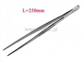Pęseta prosta 250mm, chirurgiczna solidna