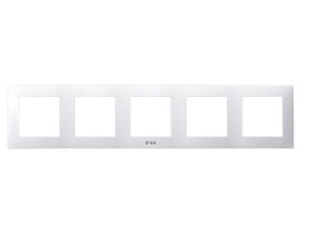 SZAFIR Ramka 5 pięciokrotna do łączników IP-44 biały RH-5Z/00 OSPEL