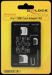 20650 Delock 4 in 1 SIM Card Adapter Kit