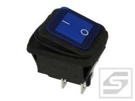 Przełącznik hermetyczny KCD2B-12VDC 20A;podśw.niebieski;6.3mm;ON-OFF;