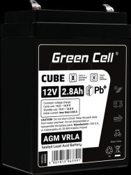 AGM42 Rechargeable lead-fleece battery, AGM, 12 V, 2.8 Ah