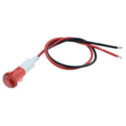 Red Prewired 10mm Snap-Fit Panel Indicator 220V