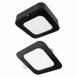 Oprawa Downlight 6W 540lm kwadrat CCT 2w1 czarny IP20 Podtynkowy/Natynkowy