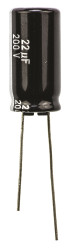 Kondensator 22μF 200V dc Radialny, Otwór przelotowy Panasonic roztaw: 5mm 10 (Dia.) x 20mm