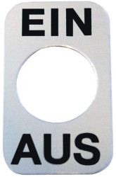 Arkusz napisów do przełącznika migowego przechylnego, do uzytku z: Przełącznik