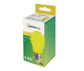 Żarówka LED E27 230V 4,9W GLS żółta