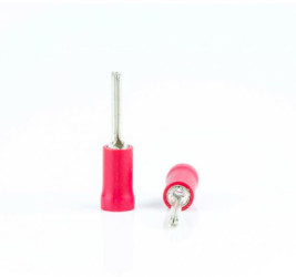 Insulated pin cable lug, 0.5-1.5 mm², AWG 22 to 16, red, BYB-4-07F5076