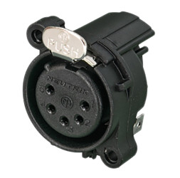 Złącza XLR 5 -pinowe Montaż na płytce drukowanej Żeński Czarny