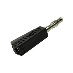 Wtyk bananowy 4mm lutowany 19A 60V czarny 1.107.BK - 11374