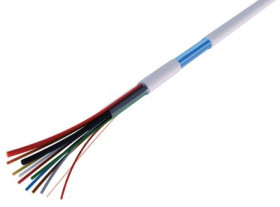 Wielożyłowy kabel do zabezpieczeń Ekranowany, dł. 100m, 2 x 0,75 mm² 6 x 0,22 mm² CSA, 200 V przy 0,22 mm², 250 V przy