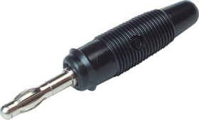 4 mm plug, solder connection, 1.5 mm², CAT O, black, 972518100