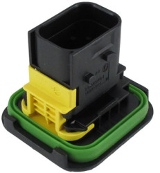 Plug, unequipped, 2 pole, straight, 1 row, black, 1-1564546-1