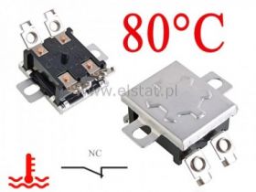 Termiczny wyłącznik; 15A/250V 80°C; NC; skośny