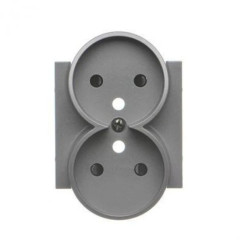 Simon 55 Pokrywa gniazda wtyczkowego podwójnego do: SGZ2CM Grafitowy mat TGZ2MZP/116