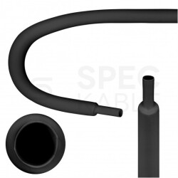 Rurka termokurczliwa RTS 8/2mm bezhalogenowa LSOH czarna 1m