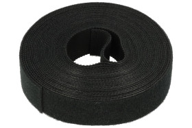 Taśma rzepowa; BLACK-20mmx5m; czarny; 5000mm; 20mm; na rzep; Neku