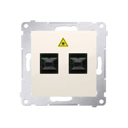 Simon 54 Gniazdo światłowodowe / optyczne podwójne kremowy DGS2.01/41