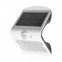 SILOE LED 1,5W, lampa solarna z czujnikiem ruchu 120st, 190lm, IP65, 4000K, 1200mAh, podwójne źródło światła, bia,AD-SL-6083WLR4