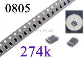 Rezystor 274K-0805; SMD; 0,1W; rolka 5000szt