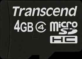 TS4GUSDC4 MicroSDHC-Card 4GB, Transcend Class 4