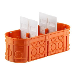 Puszka podtynkowa potrójna 60mm pomarańczowa M3x60F Multiwall 33167008