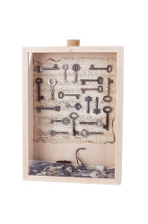 Ramka na ścianę A3 drewno skarbonka DV-2087-RD