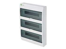Rozdzielnica natynkowa 54 modułowa 3x18M drzwi transparentne IP40 ELEGANT RN 2408-01 ELEKTRO-PLAST NASIELSK