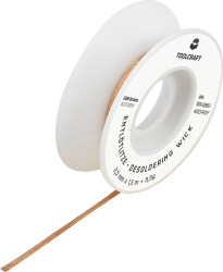 Taśma do rozlutowywania TOOLCRAFT ZD-180, 1013249, (D x S) 1.5 m x 2.5 mm