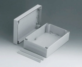 PC enclosure, (L x W x H) 200 x 145 x 90 mm, light gray (RAL 7035), IP66, C2116242