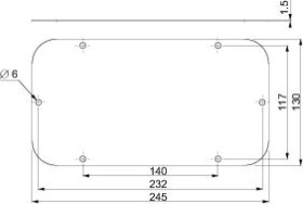 Standardowy dla obudowy Spacial S3D RAL7035, dł.245xW130, NSYTLC