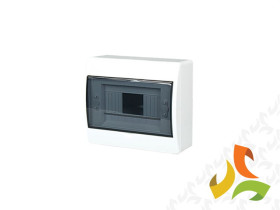 Rozdzielnica natynkowa 8 modułowa 1x8M drzwi transparentne IP40 RN-8 Fala (N+PE) 7.2 ELEKTRO-PLAST