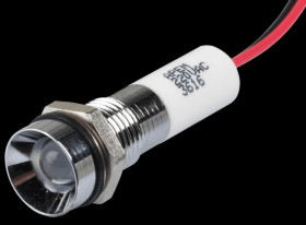 Q8R3CXXW220E Indicator LED, 220 V AC, 8 mm, wired, white/BrC