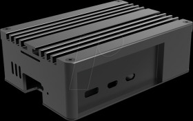 A-RA13-M2B Housing for Raspberry Pi 5B, aluminum, black