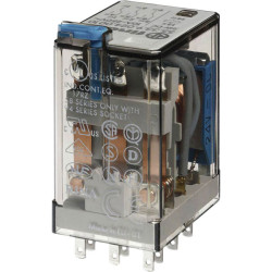 Finder 56.34.8.230.0050 Plug-in Relay 12A 230V AC 4 change-overs LED test