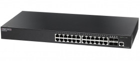 Edge-corE ECS2100-28T, Switch inteligentny, 24x 10/100/1000 RJ-45, 4x slot SFP, 19"