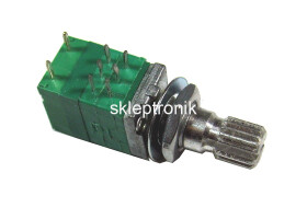 Potencjometr 9x9 z wył. 2x 100K ohm A logarytm