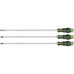 Sealey AK4942HV Premier Extra-Long Hammer-Thru Scrwdrver Set 450mm 3pc HiVis Grn