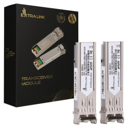 Moduł SFP 1,25Gbps, LC/UPC, 850nm, 550m, multi mode, DOM, Dedicated to HP/Aruba Extralink SFP 1.25G 2-pack