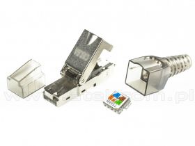 Wtyk RJ-45, 8p8c, kat. 6A, ekranowany, beznarzędziowy